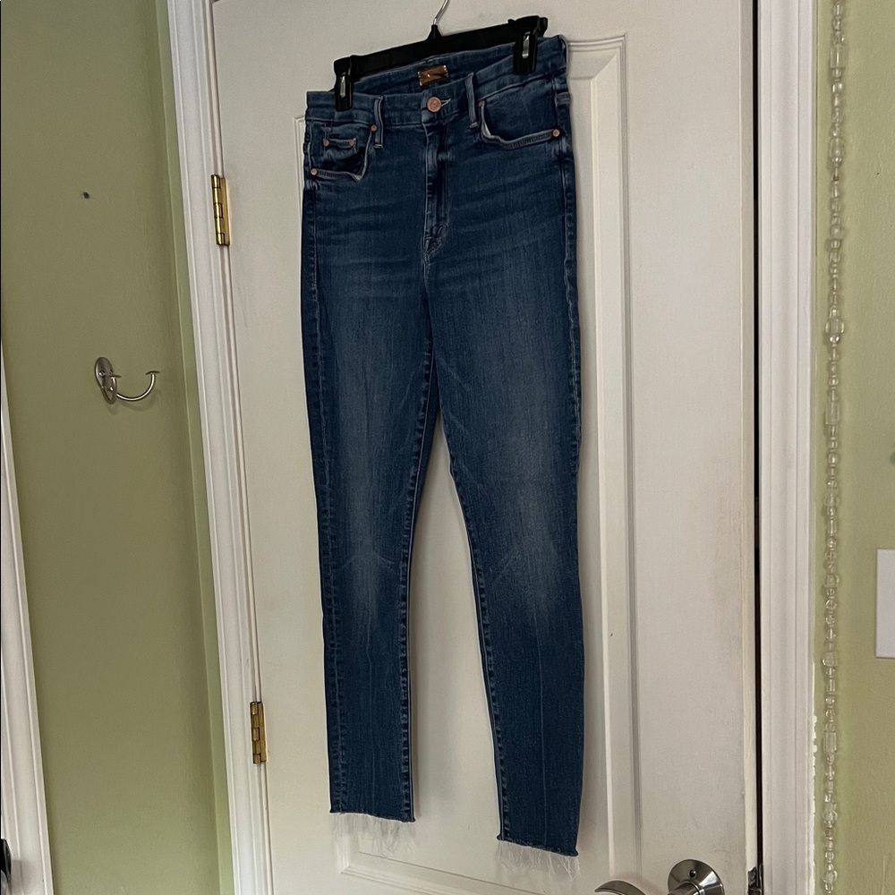 MOTHER Dark Blue Skinny Jeans